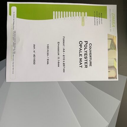 Couverture Polyester MATT Opale A4
