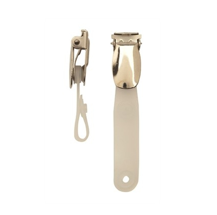 Clip bretelle chromé avec sangle - Accessoire de badge