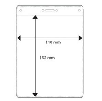 Pochette en plastique verticale - Porte-badge