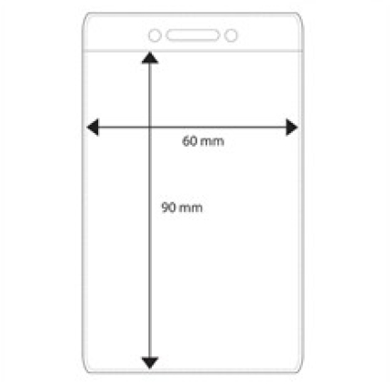 Pochette en plastique verticale - Porte-badge