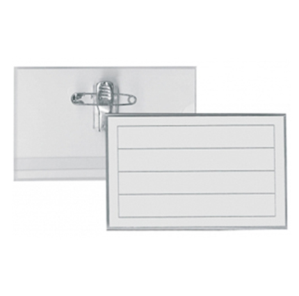 Porte Badge PVC transparent avec clip et épingle