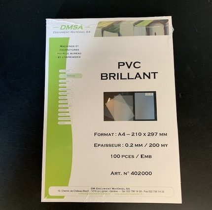 Couverture PVC 0.2mm A4